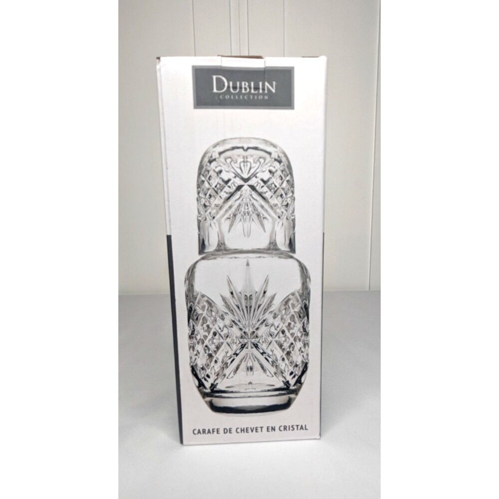 Crystal Night Carafe - Dublin Collection, Bedside Drinking Glass & Carafe NEW